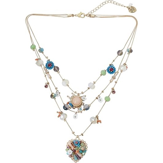 Womens Butterfly Charms Layered Necklace