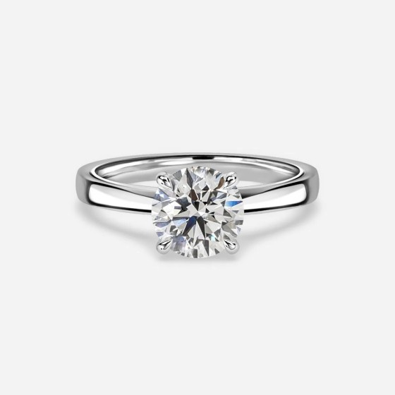 18K Gold 4‑Prong Women's Ring, 1ct Lab Grown Diamond