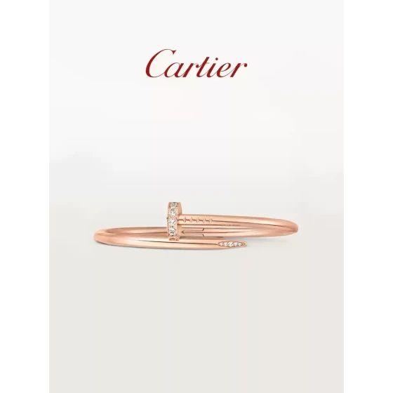 Cartier Juste un Clou Nail Bracelet, Classic Model, 18K Gold With Diamonds / With Certificate